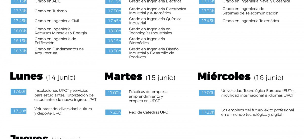 Imagen Oferta académica y servicios UPCT, explicados en vídeo